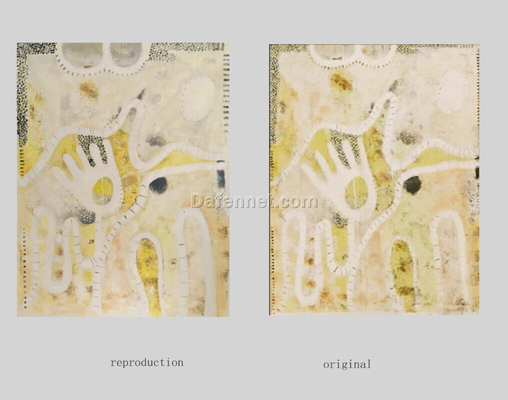 Handmade Abstract Canvas Art with Symbolic Motifs – Dafen Village Studio 1 999