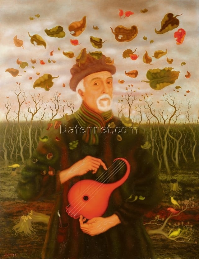 🖼️ Hand-Painted Reproduction — “Man with the Lute” Inspired by Brauer | Oil Painting on Canvas or Wood Panel