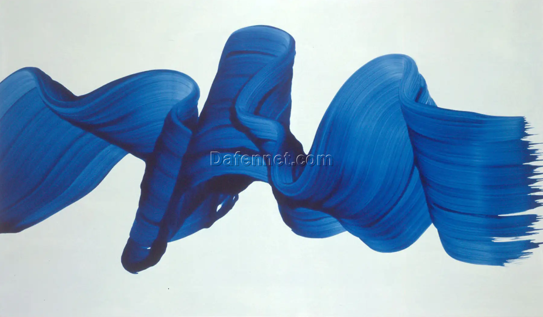 💙 It’s Raining in Naples – James Nares | Hand-Painted Oil Reproduction | Contemporary Abstract Brushstroke Art