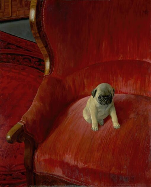 Siegfried (1921) by Thomas Theodor Heine – Hand-Painted Pug Dog Oil Painting Reproduction