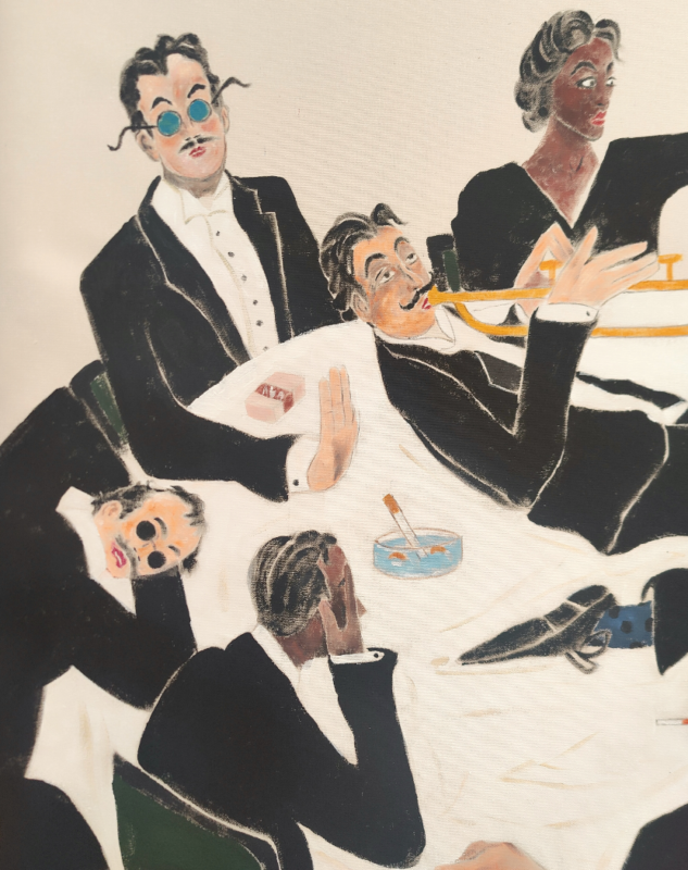 Capturing the Chaos: A Museum-Quality Reproduction of Jack Penny’s "The entertainment" (2024) 2 Capturing the Chaos: A Museum-Quality Reproduction of Jack Penny’s "The entertainment" (2024) oil painting by Dafen Oil Painting Village Studio