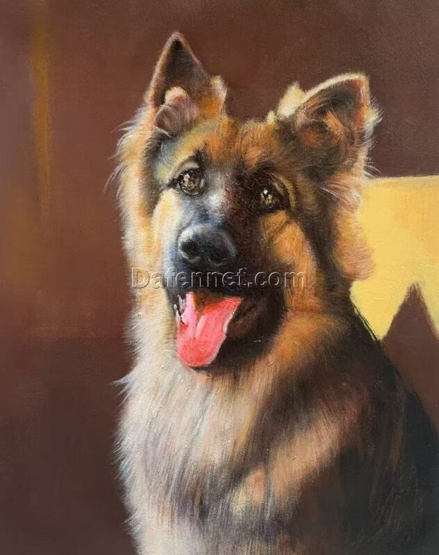 Bespoke, Bold, and Beyond Chic: Why I’m Trading Prints for Hand-Painted Masterpieces from Dafen Village 5 Custom German Shepherd Pet Portrait - Bespoke Hand-Painted Dog Oil Painting from Photo