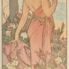Alphonse Mucha “Les Fleurs: The Carnation” (1898) – Hand Painted Oil Painting | Art Nouveau Wall Art 2 Alphonse Mucha Les Fleurs El Clavel 1898 pintura al óleo pintada a mano reproducción