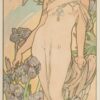 Alphonse Mucha Les Fleurs The Iris hand painted oil painting reproduction