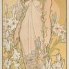 Alphonse Mucha “Les Fleurs: The Lily” (1898) – Hand Painted Oil Painting | Art Nouveau Wall Art 1 Alphonse Mucha Les Fleurs El Lirio 1898 pintura al óleo pintada a mano reproducción