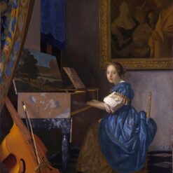Dutch Baroque Interior Art – Hand-Painted Oil on Linen Canvas
