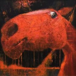 Red horse oil painting