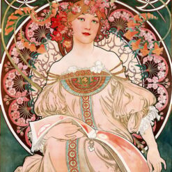 Alphonse Mucha F Champenois Imprimeur Editeur 1897 óleo pintado a mano reproducción