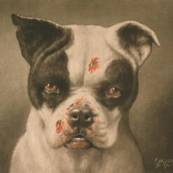 I'm a Bad Dog What Kind of a Dog Are You Coolidge hand painted oil painting