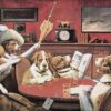 Cassius Marcellus Coolidge “Sitting Up with a Sick Friend” (1903) – Hand Painted Oil Painting | Dogs Playing Poker Wall Art 2 Sitting Up with a Sick Friend 1903 Dogs Playing Poker hand painted oil painting