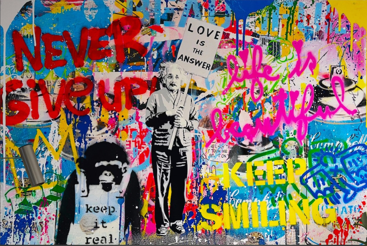Graffiti Collage Figure Oil Painting Reproduction – Hand Painted Street Art Copy | DaFen Studio
