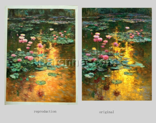 Museum Quality Water Lily Oil Painting | Dafen Village Studio oil painting by Dafen Oil Painting Village Studio