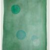 Emergence of the Spheres – Hand-Painted Minimalist Green Abstract Watercolor Art oil painting by Dafen Oil Painting Village Studio