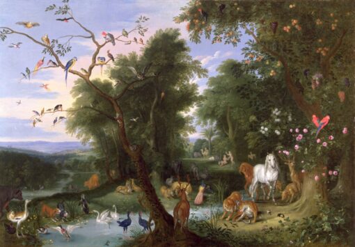 El Jardín del Edén de Jan Brueghel el Joven - Reproducción de pintura al óleo de época