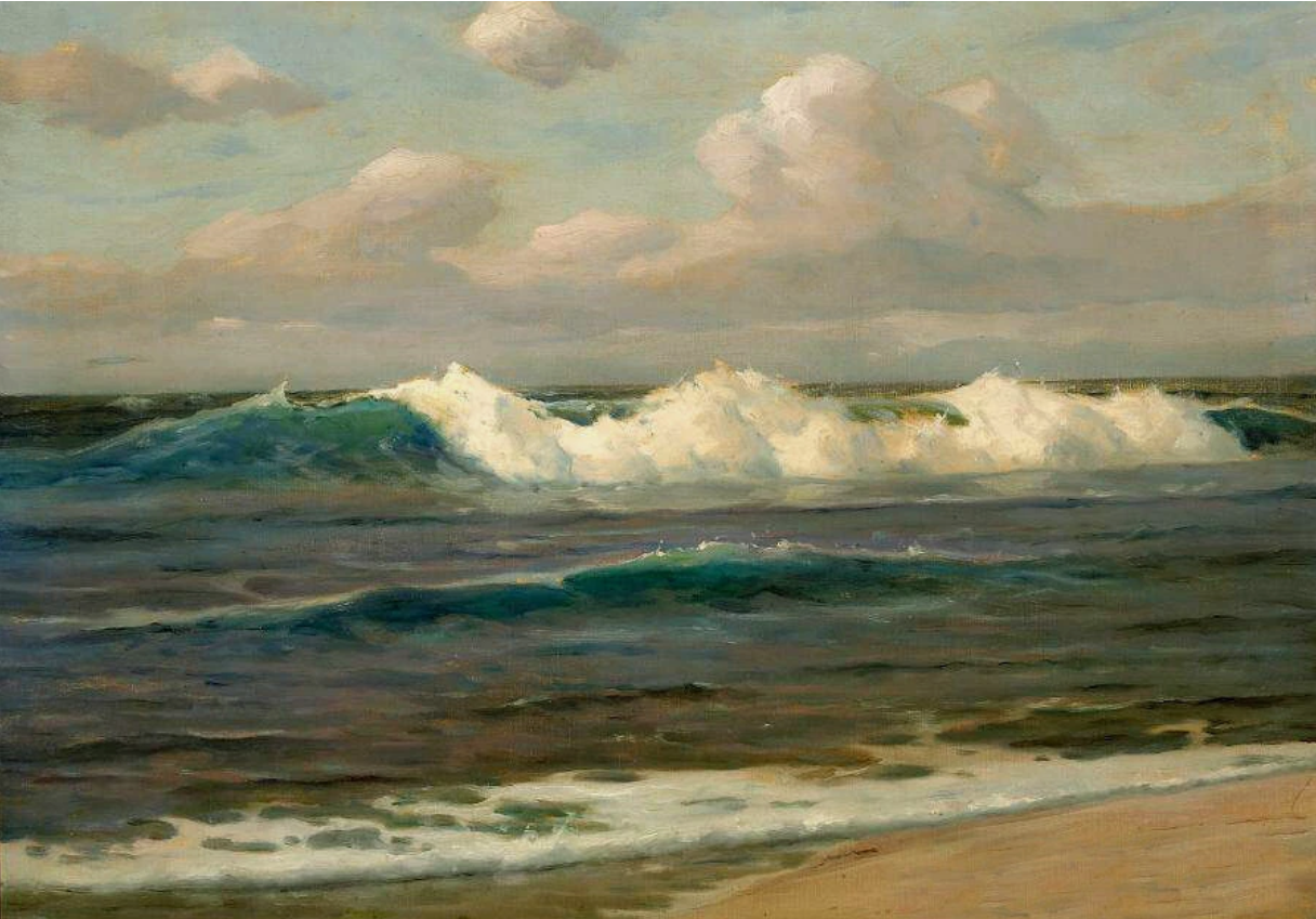 Hand-Painted Seascape Oil Painting Reproduction (After Ángel Espoy) | Ocean Waves Coastal Wall Art