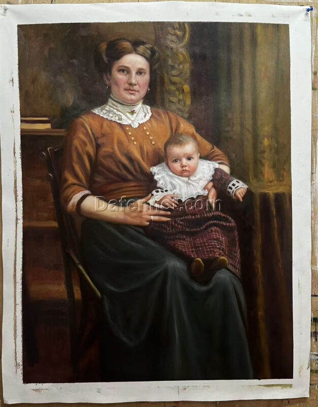 Custom Hand-Painted Portrait Commission: From Vintage Photo to Classic Art 🎨 2 Custom Hand-Painted Portrait Commission: From Vintage Photo to Classic Art 🎨 oil painting by Dafen Oil Painting Village Studio