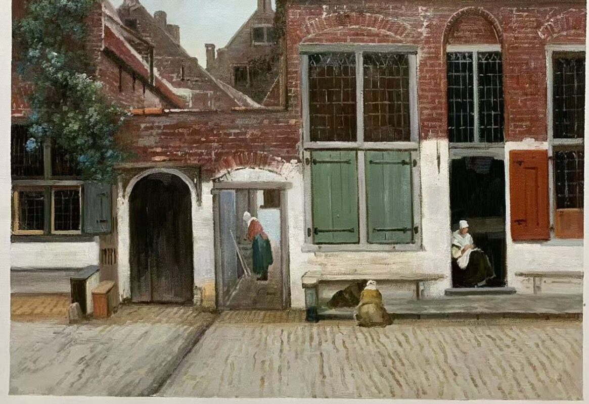 The "Quiet Luxury" of Dafen: Why This Vermeer ‘Little Street’ Replica is a Total Home Aesthetic Shift 2 The "Quiet Luxury" of Dafen: Why This Vermeer ‘Little Street’ Replica is a Total Home Aesthetic Shift oil painting by Dafen Oil Painting Village Studio