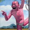 Laughing Man in Savanna Contemporary Pop Art Oil Painting Reproduction - Dafen Village Hand-Painted Wall Decor Yue minjun oil painting by Dafen Oil Painting Village Studio