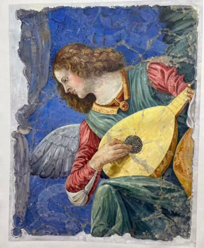 Hand-Painted Melozzo da Forlì: An Angel Playing the Lute | Museum-Quality Oil Painting Reproduction photo review
