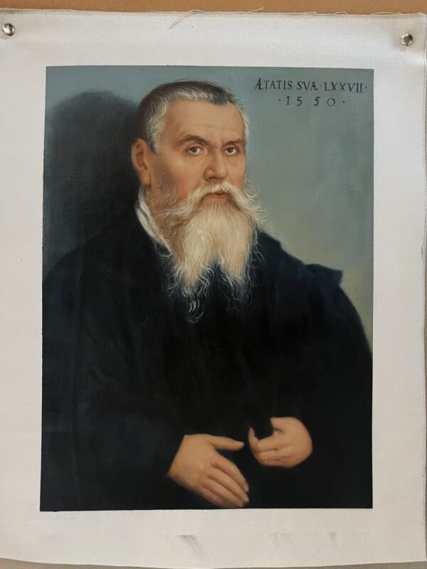 Museum-Quality “Portrait of Lucas Cranach the Elder” (1550) Reproduction — Hand-Painted by a Dafen Village Oil Painting Studio (Old Master Renaissance Portrait Replica) 2 Museum-Quality “Portrait of Lucas Cranach the Elder” (1550) Reproduction — Hand-Painted by a Dafen Village Oil Painting Studio (Old Master Renaissance Portrait Replica) oil painting by Dafen Oil Painting Village Studio