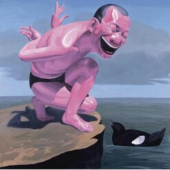 Yue Minjun Sin título (Figura rosa y pato negro) Pintura al óleo Reproducción | Pintado a mano Arte chino contemporáneo