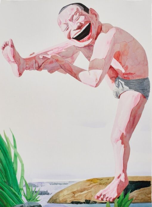 Yue Minjun Untitled (Smile-ism series No.6) Oil Painting Reproduction | Hand-Painted Modern Art