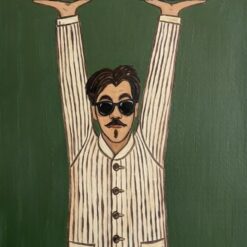 retro cocktail waiter wall art