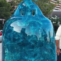 The Blue Crystal Menina Sculpture   Dafen Village Sculpture Studio