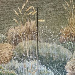 Golden Meadow Diptych | Hand-Painted Wild Grass Oil Painting, Set of 2
