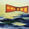 Hand-painted oil painting replica of René Daniëls Battle of the 20th Century, original heavy brush strokes, museum quality, modern art reproduction on canvas