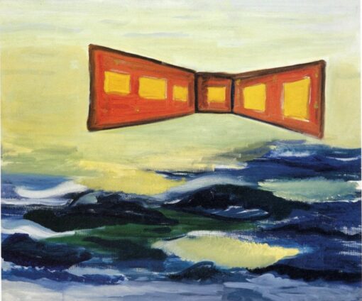 Hand-Painted Replica of René Daniëls Battle of the 20th Century | Museum Quality Oil Painting on Canvas, Heavy Brush Strokes Reproduction