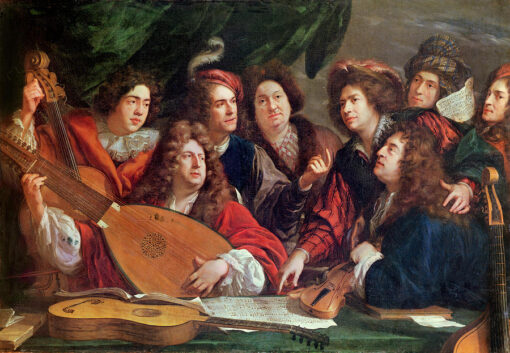Hand-Painted Oil Painting | 17th Century Baroque “Group of Musicians” | Museum-Quality Master Replica for Music Lovers