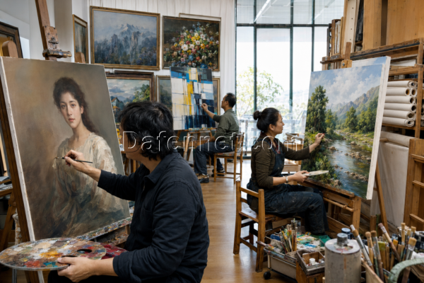 Studio de peinture à l'huile de Dafen