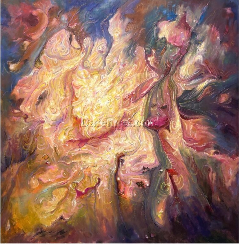 From Hyper-Realism to Cosmic Dreams: Why Chen Tie’s Dafen Studio is the Gold Standard for International Art Collectors 1 and-painted abstract galaxy oil painting on pure linen canvas