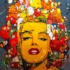 Marilyn Monroe hand painted pop art oil painting on linen canvas