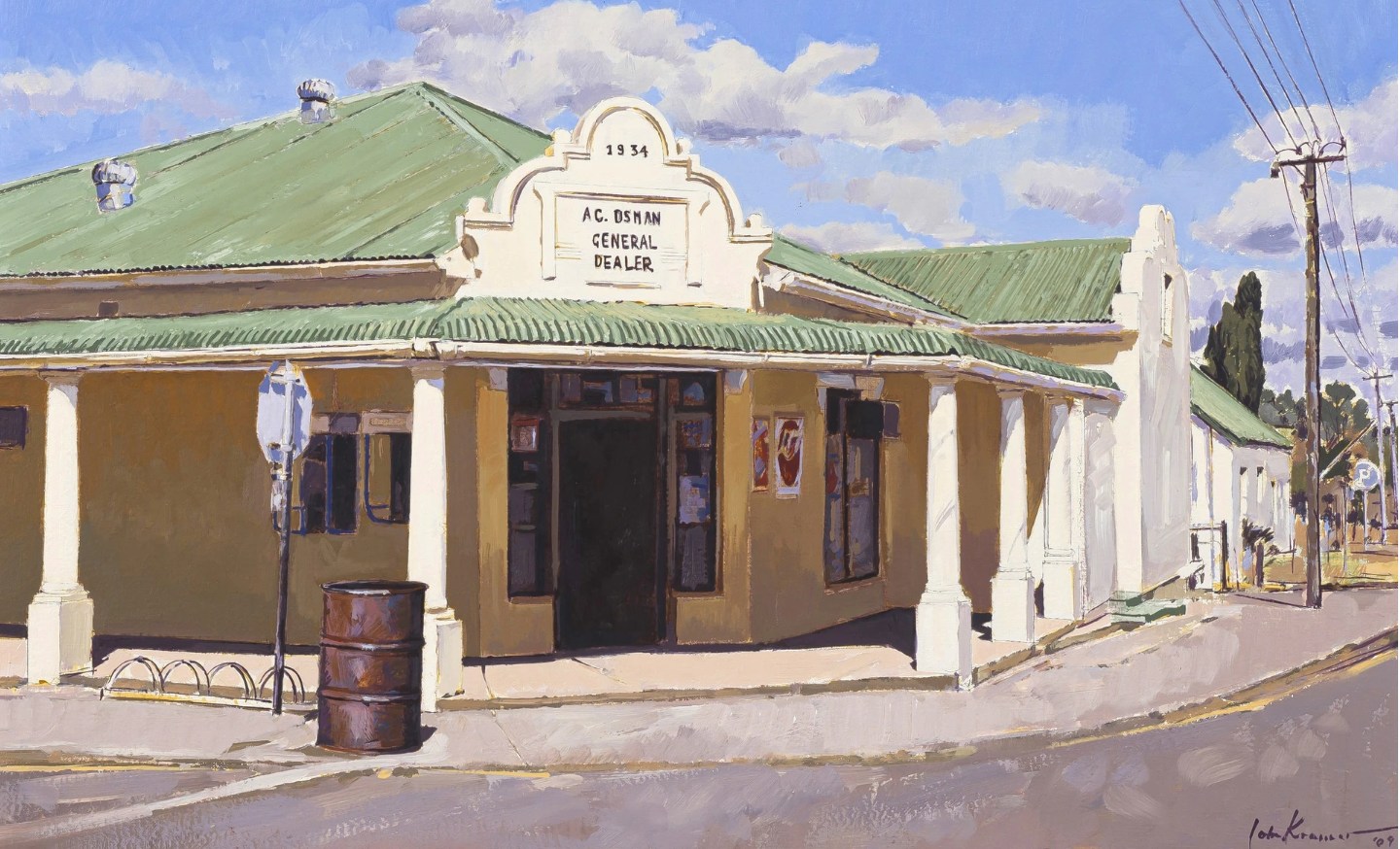 John Kramer Style “A.C. Osman General Dealer” Handmade Oil Painting Reproduction