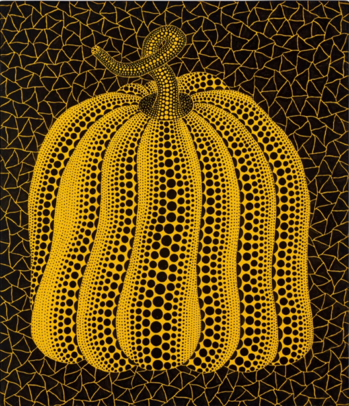 Hand-Painted Yayoi Kusama Yellow Pumpkin Oil Painting Reproduction on Canvas