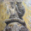 Riding into the Golden Light" Hand-Painted Western Cowboy Oil Painting on Linen Canvas 1 Hand painted heavy impasto western cowboy oil painting on linen canvas featuring two horse riders in golden sunset light