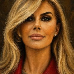 Custom hand-painted impasto oil portrait of a woman with rich palette knife texture on canvas