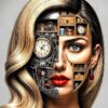 Hand-Painted Surrealist Mechanical Woman Oil Painting - Vintage Clockwork & Steampunk Canvas Wall Art (Dafen Studio Masterpiece) 1 Hand-Painted Surrealist Mechanical Woman Oil Painting - Vintage Clockwork & Steampunk Canvas Wall Art (Dafen Studio Masterpiece)