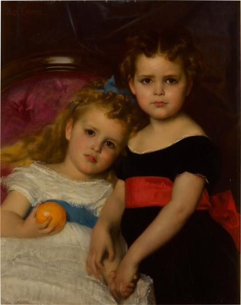 Hand-Painted Oil Painting Reproduction “Portrait of Two Sisters” by Alexandre Cabanel – Dafen Village Studio