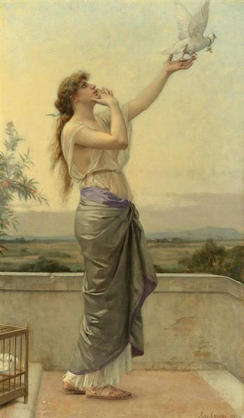 Hand-Painted Oil Painting Reproduction “Love Messenger” by Alexandre Cabanel – Dafen Village Studio