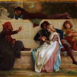 Hand-painted oil painting reproduction of Florentine Poet by Alexandre Cabanel Dafen Village Studio