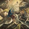 The Burial of the Count of Orgaz (1586–1588) by El Greco – Hand-Painted Oil Painting Reproduction | Dafen Village Canvas Art 2 Reproduction à la main, à l'huile, du tableau « L'enterrement du comte d'Orgaz » d'El Greco (1586-1588), peinte à la main dans le village des peintres à l'huile de Dafen.