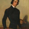 Hand-Painted Oil Painting Reproduction "Portrait of a Young Artist" by Alexandre Cabanel – Dafen Village Studio 1 Hand-painted oil painting reproduction of Portrait of a Young Artist by Alexandre Cabanel Dafen Village Studio
