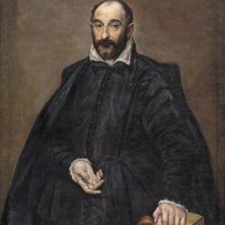 Handmade oil painting reproduction of Portrait of a Man by El Greco (1569–1575), hand-painted in Dafen Oil Painting Village.