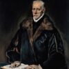 Portrait of Dr. Francisco de Pisa (1610–1614) by El Greco – Hand-Painted Oil Painting Reproduction | Dafen Village Canvas Art 1 Handmade oil painting reproduction of Portrait of Dr. Francisco de Pisa by El Greco (1610–1614), hand-painted in Dafen Oil Painting Village.