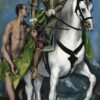 Saint Martin and the Beggar (1597–1599) by El Greco – Hand-Painted Oil Painting Reproduction | Dafen Village Canvas Art 1 Handmade oil painting reproduction of Saint Martin and the Beggar by El Greco (1597–1599), hand-painted in Dafen Oil Painting Village.