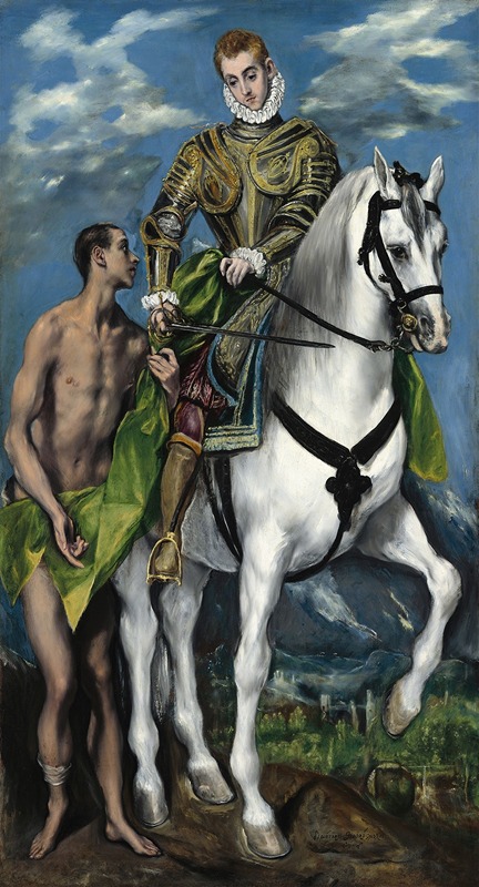 Saint Martin and the Beggar (1597–1599) by El Greco – Hand-Painted Oil Painting Reproduction | Dafen Village Canvas Art