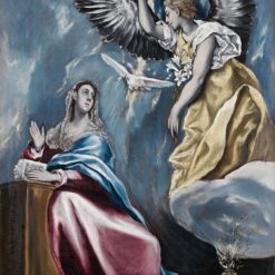 Handmade oil painting reproduction of The Annunciation by El Greco (c. 1595), hand-painted in Dafen Oil Painting Village.